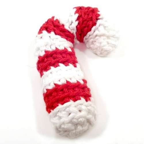 Crochet Christmas candy cane.
