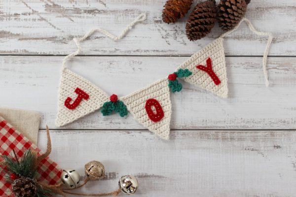 Crochet Joy bunting.