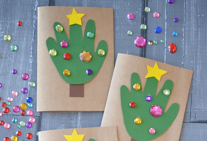 DIY Christmas tree cards from Blitsy