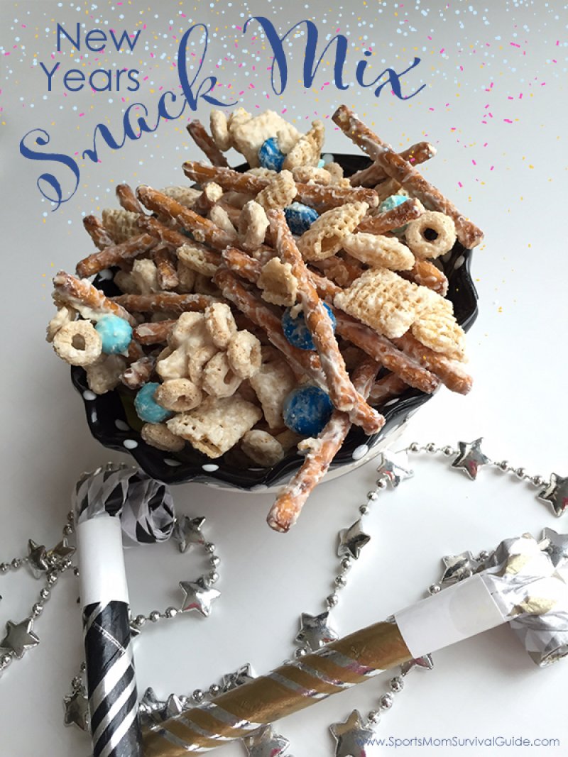 Easy New Years Snack Mix by Sports Mom Survival Guide