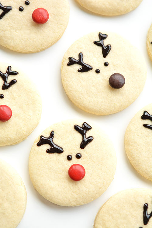 Easy Reindeer Sugar Cookies