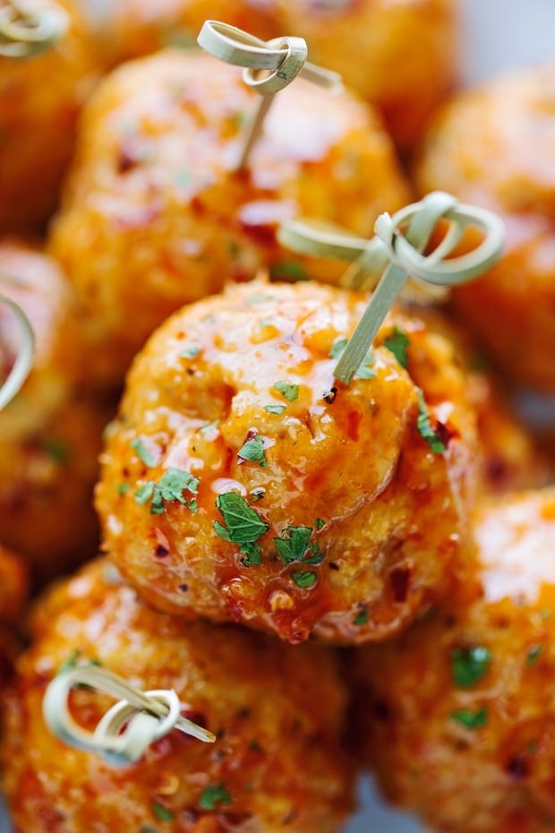 Firecracker Chicken Meatballs.