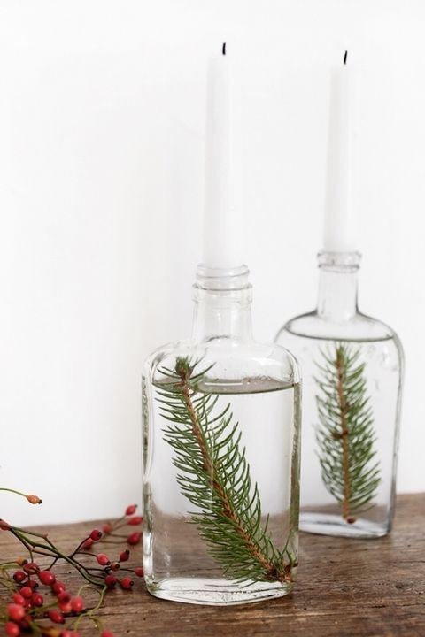 Floating Pine Candles.