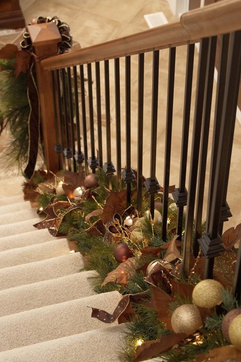 Garland at the Bottom of Stairs