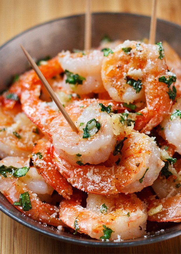 Garlic Parmesan Roasted Shrimp.