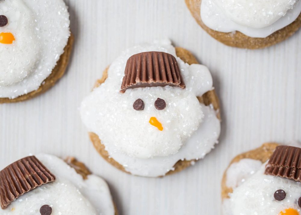 Ginger Melted Snowman Cookies