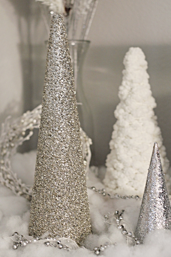 Glitter Mini Christmas Trees from A Crafted Passion