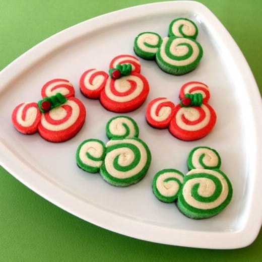 Homemade Disney Swirl Christmas Cookies.