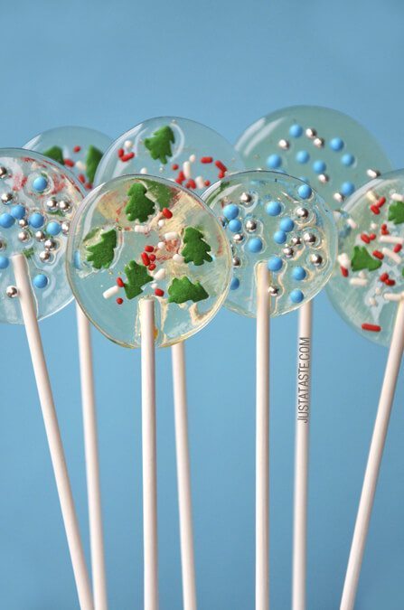 Homemade Holiday Lollipops from Just a Taste