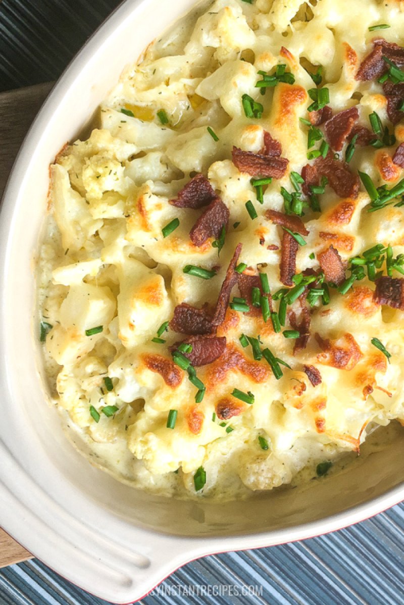 Loaded Cauliflower Au Gratin from Easy Instant Recipes