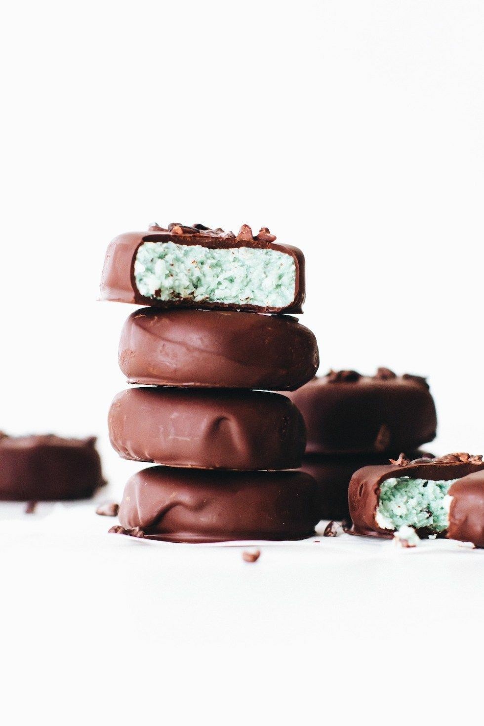 No-Bake Mint Chip Cookies.
