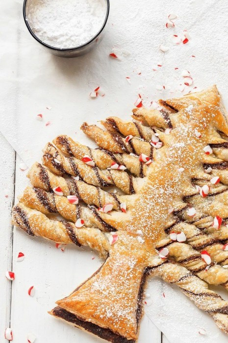 Nutella Christmas Tree Puff Pastry.