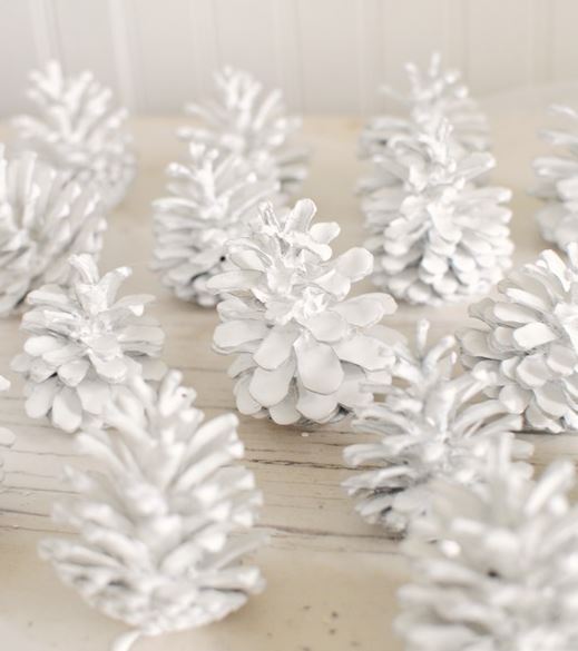 Painted Pinecones by Town and Country Living