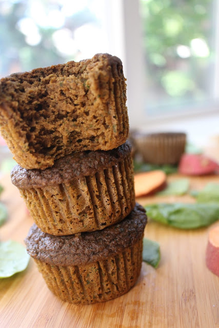 Paleo Spinach and Sweet Potato Muffins (Dairy Free) - Superkid Eats