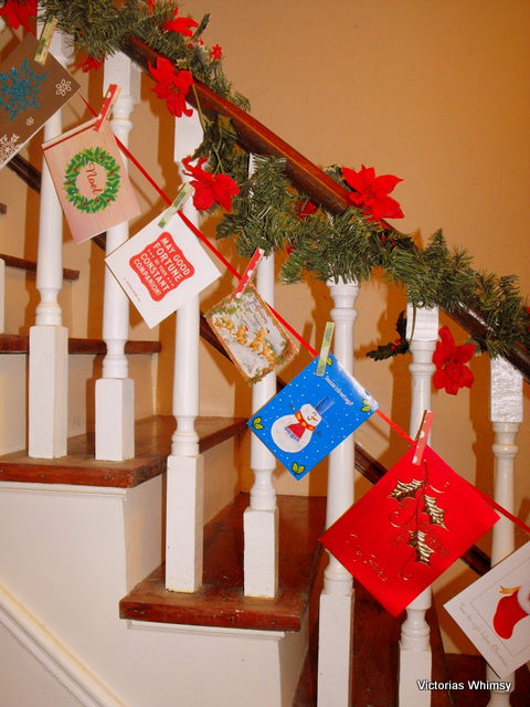 Peasy Christmas Stair Decorations.