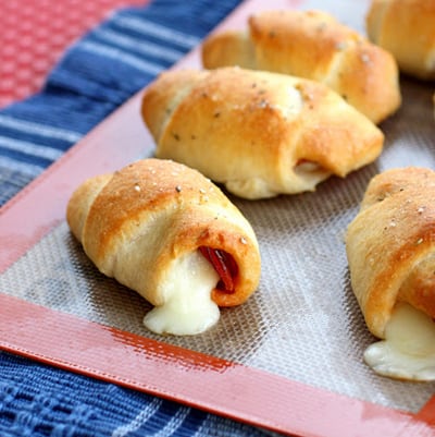 Pepperoni Cheese Stick Rolls Ups from the Girl Who Ate Everything