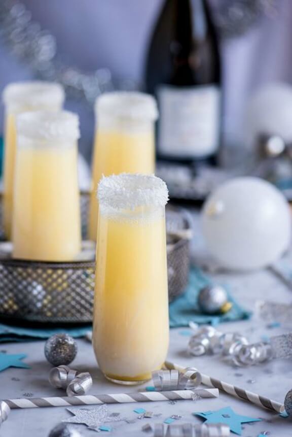 Pineapple Coconut Champagne Cocktail by Pineapple & Coconut