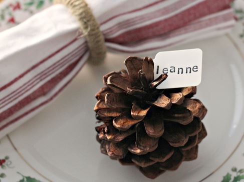 Pinecone Place Cards by Organize and Decorate Everything