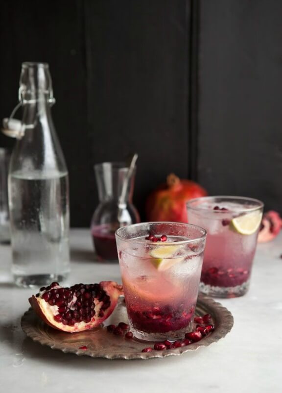 Pomegranate and Ginger Spritzer by Drizzle & Dip