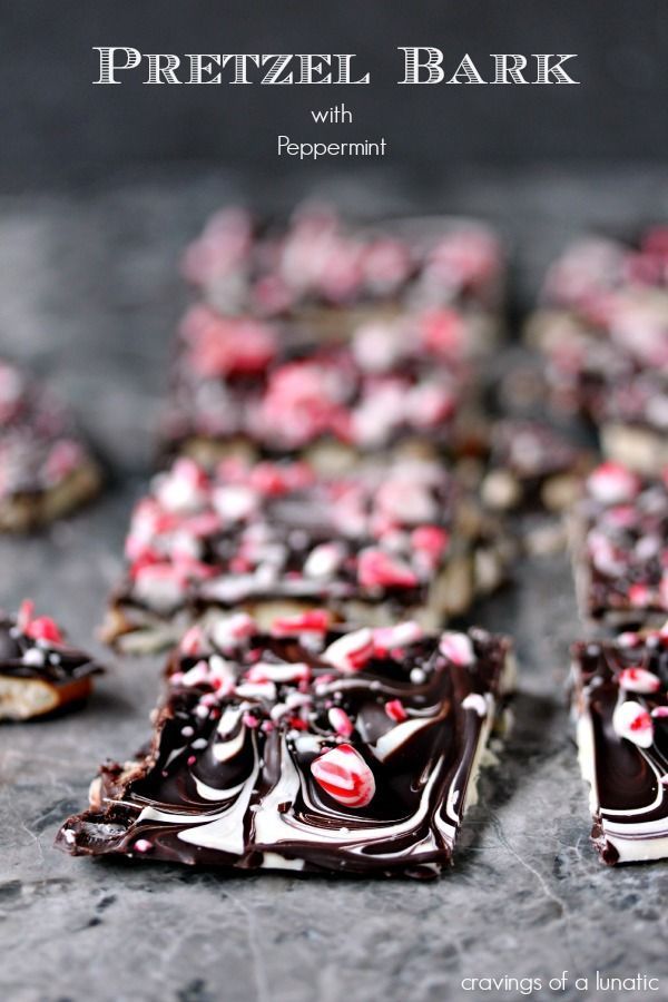 Pretzel Bark with Peppermint from Cravings of a Lunatic