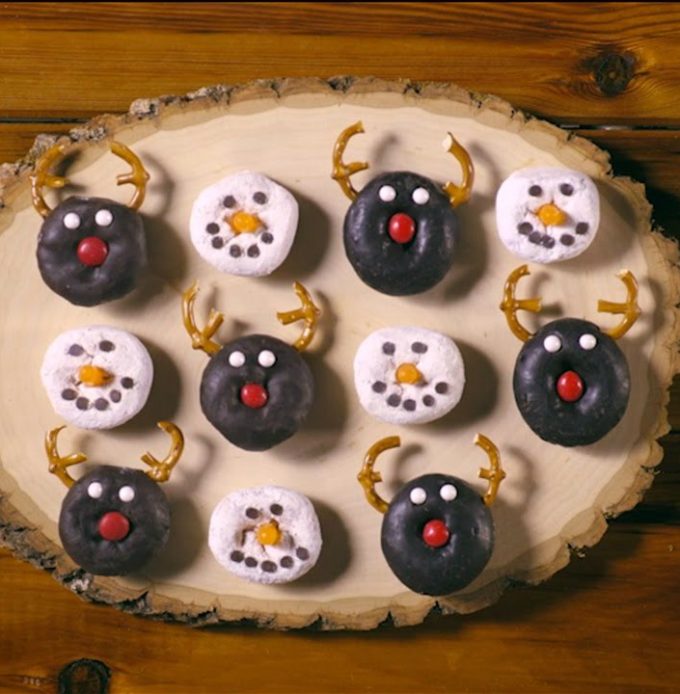 Reindeer & Snowman Donuts from Ziplock
