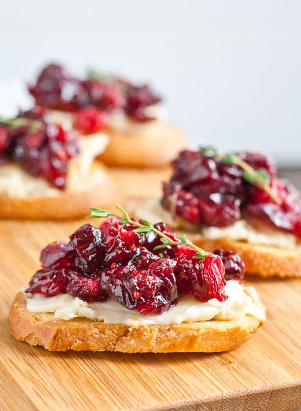 Roasted Balsamic Cranberry & Brie Crostini by Neighborfood