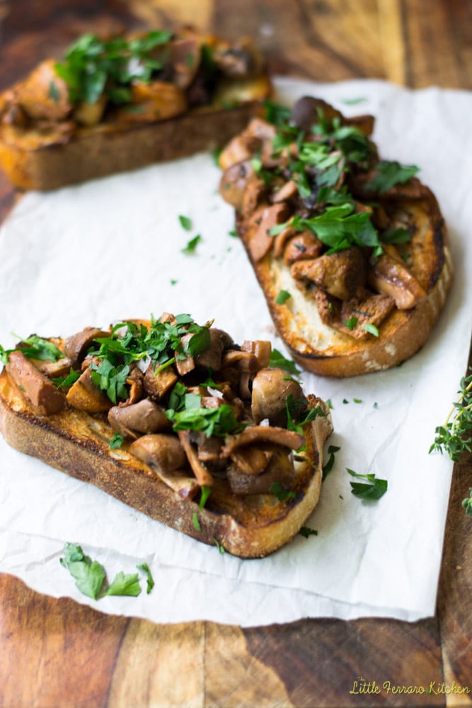 Roasted Mushroom Crostini by Little Ferraro Kitchen