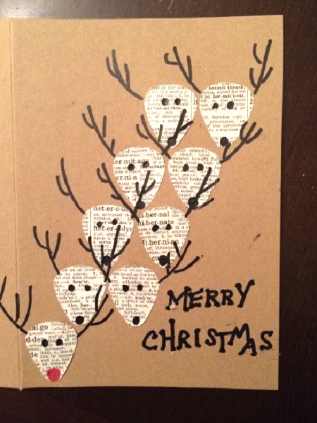 Rudolph DIY Christmas Card.