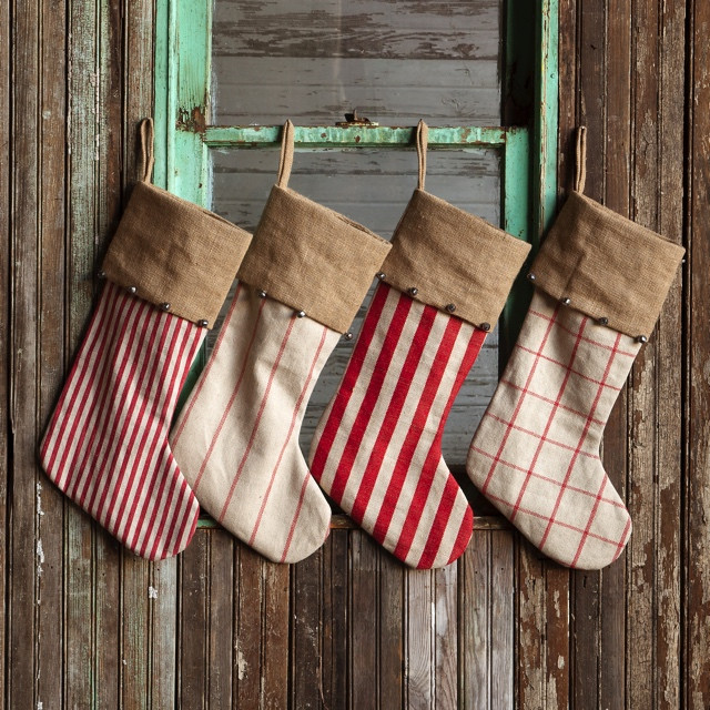 Rustic Christmas Stockings.