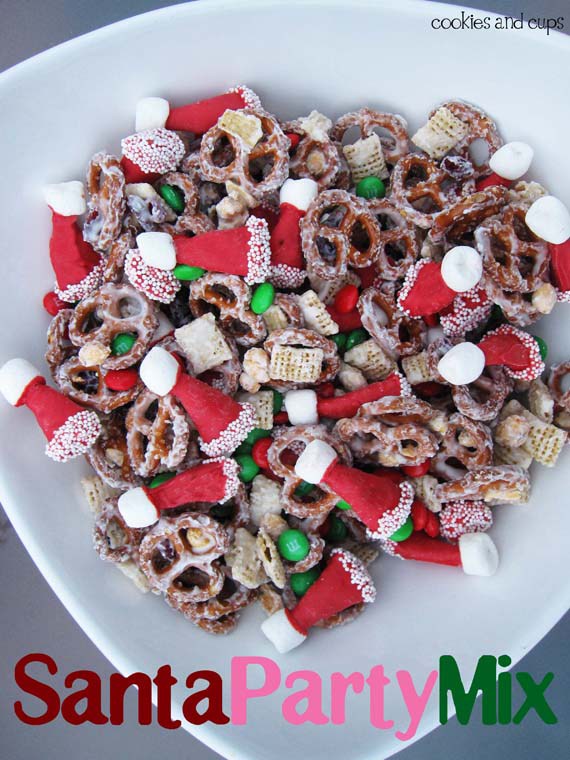 Santa Party Chex Mix from Cookies & Cups