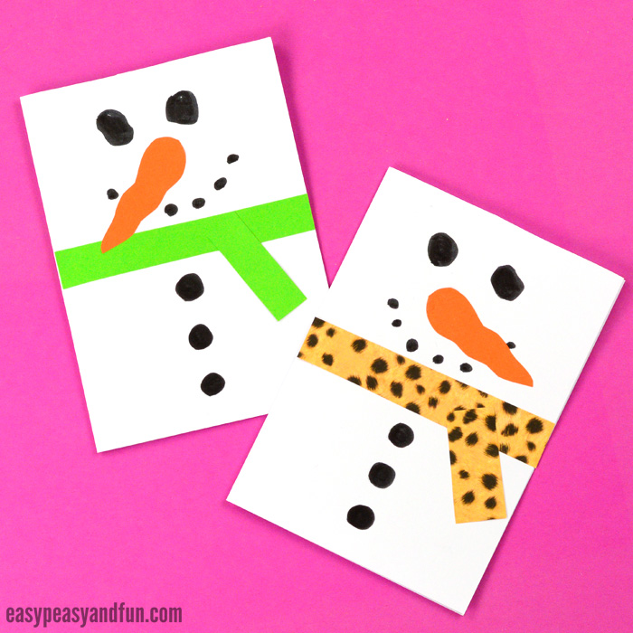 Snowman Christmas Card by Easy Peasy and Fun