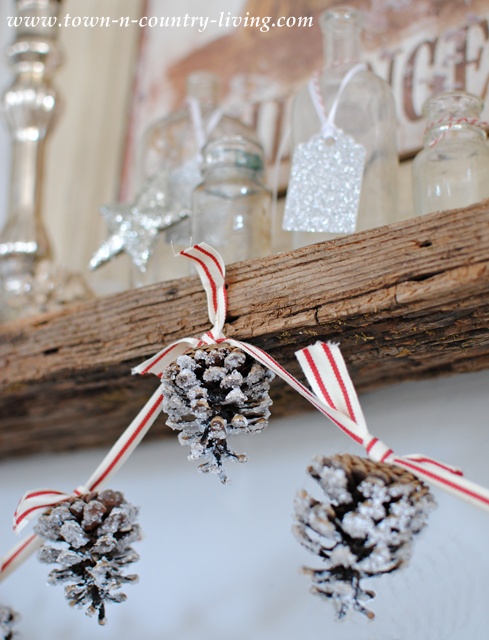Snowy Pine Cone Garland from Town and Country Living