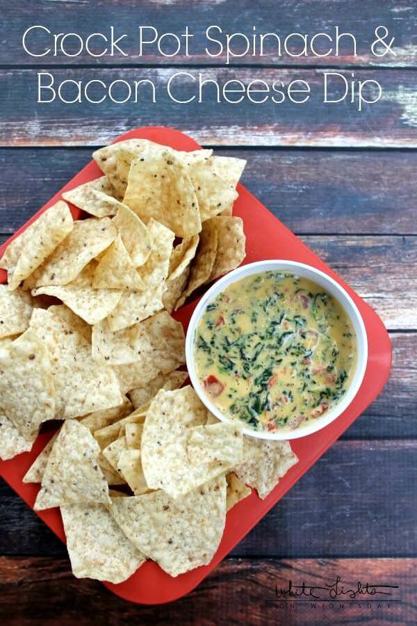 Spinach and Bacon Cheese Dip by White Lights on Wednesday