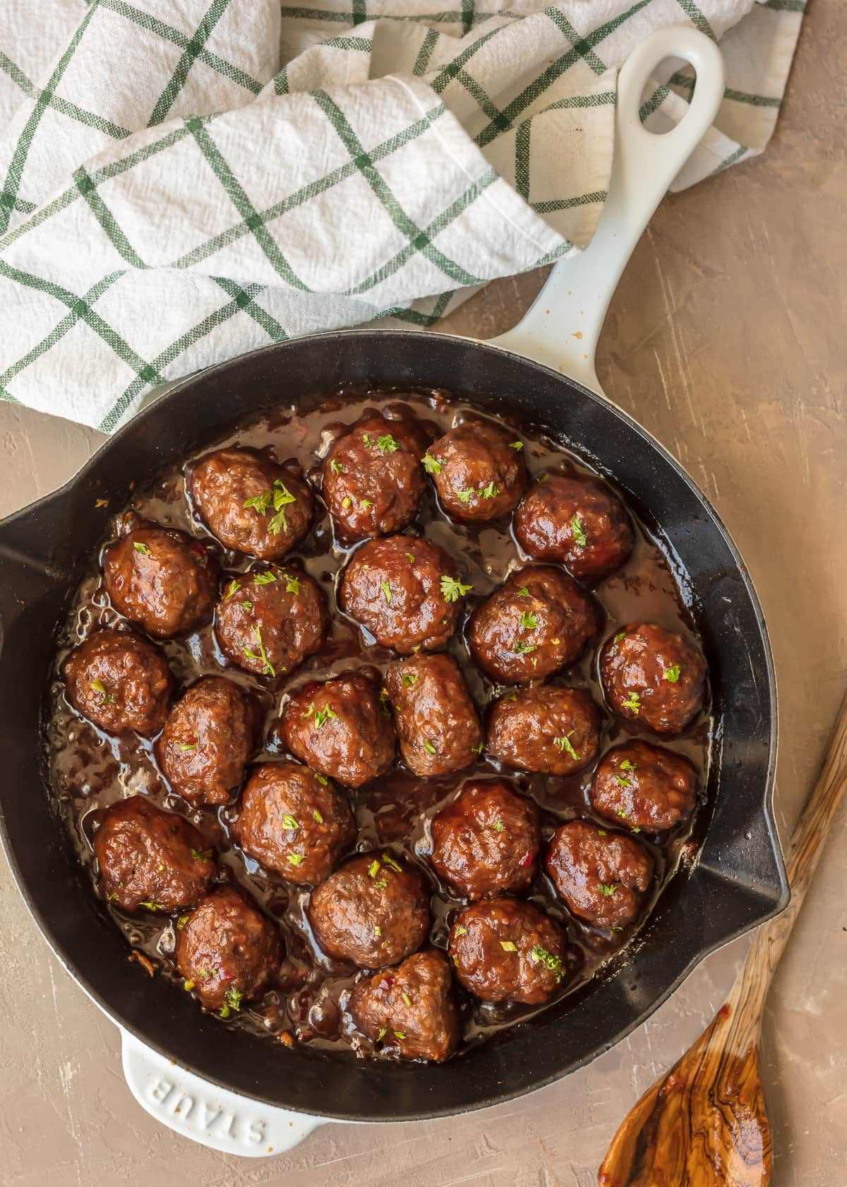 Sweet and Spicy Cranberry Cocktail Meatballs.