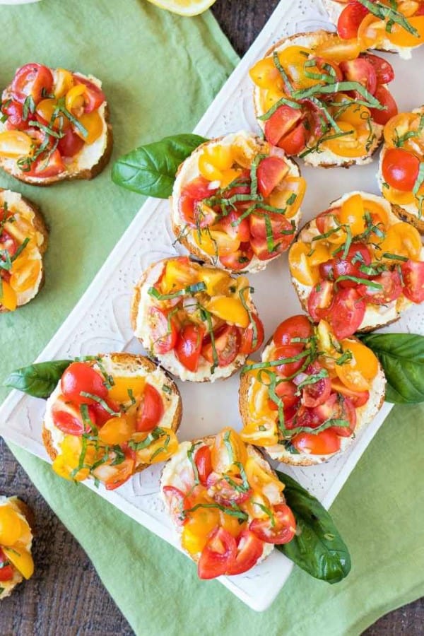 Tomato and Whipped Feta Crostini by Certified Pastry Afficiando