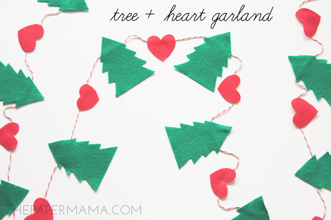 Tree Plus Heart Garland.