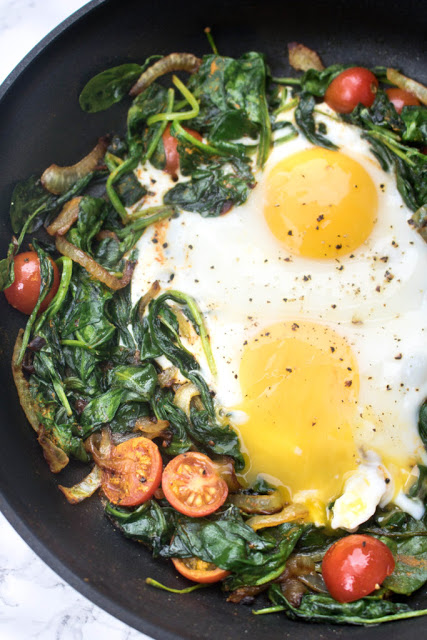 Turmeric Spinach and Eggs - Served From Scratch