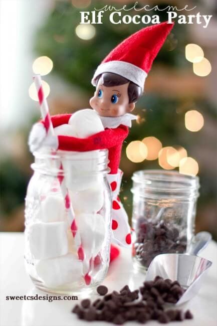Welcome Elf hot cocoa party