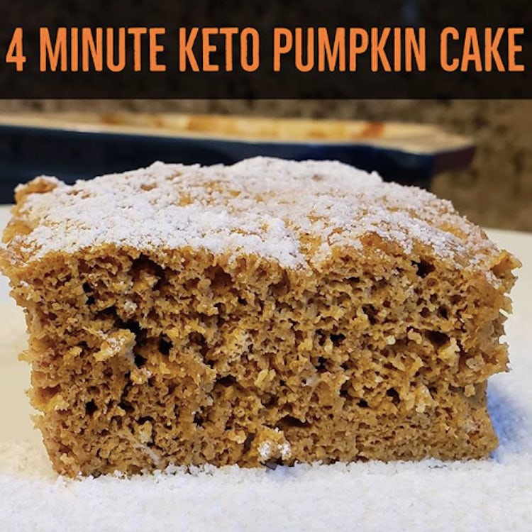 4-Minute Keto Pumpkin Cake - Delicious Keto Desserts Recipes