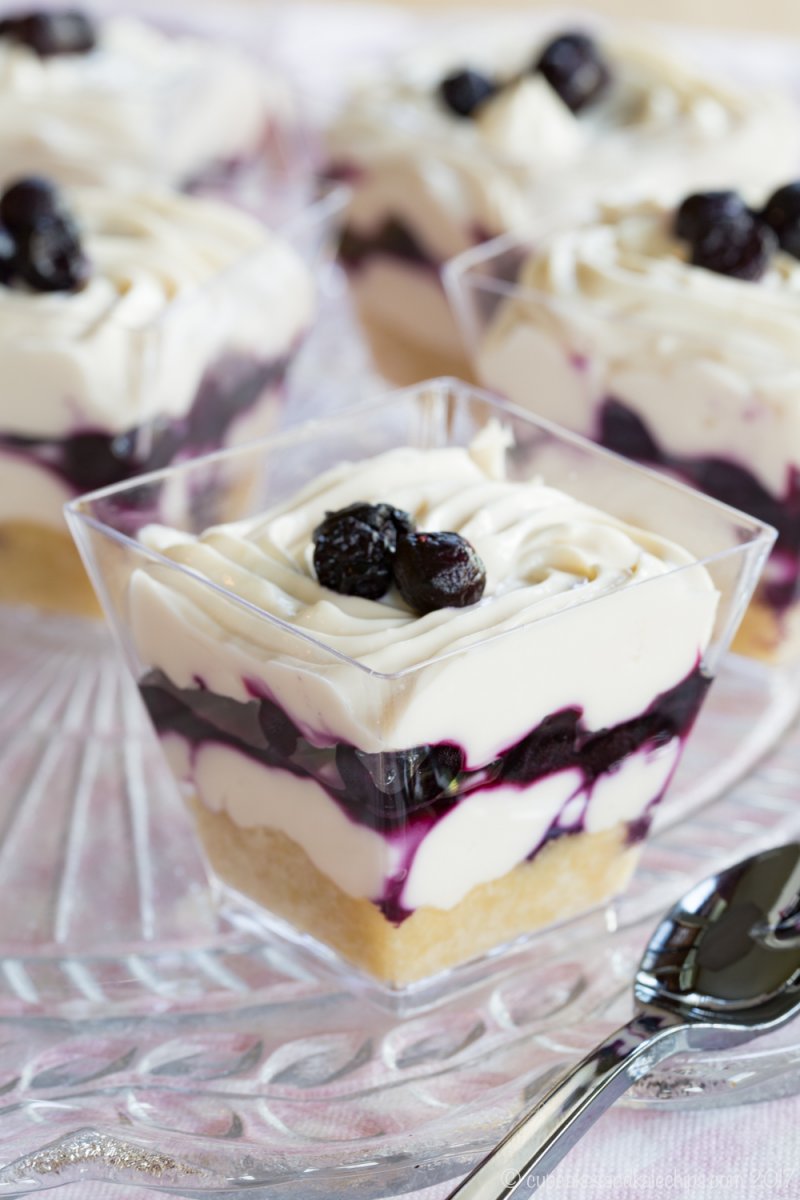 Blueberry Maple Mini Cheesecake Parfaits