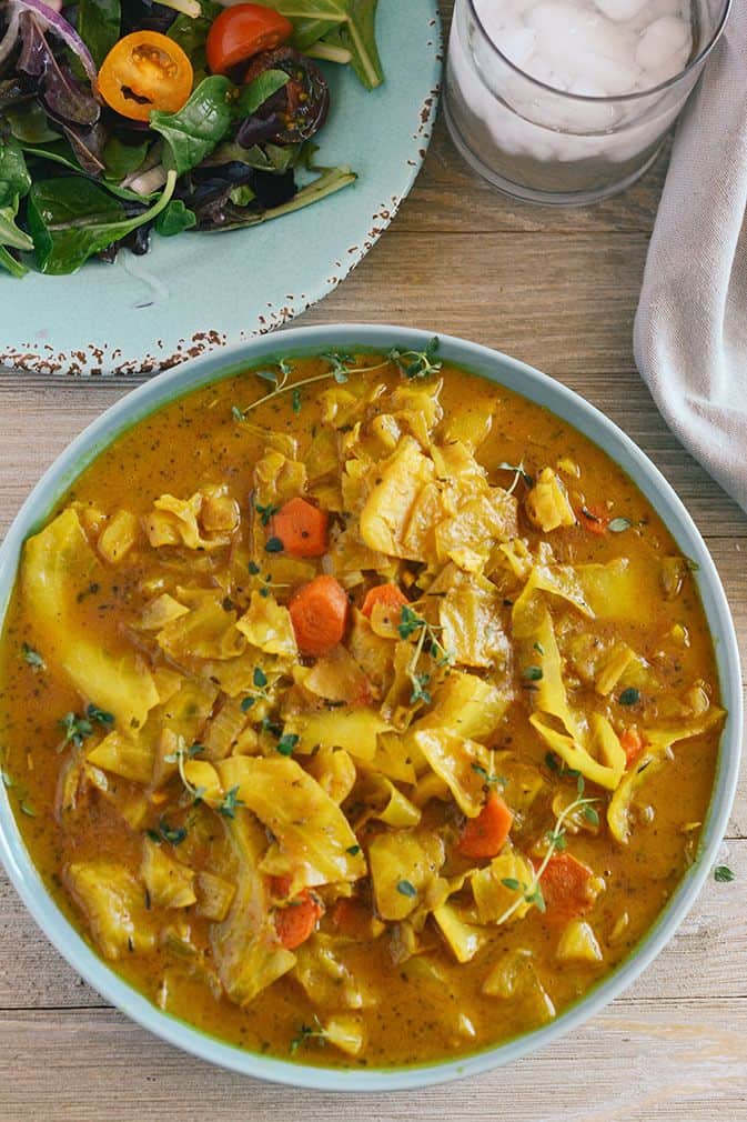 CURRY CABBAGE SOUP BY HEALTHIER STEPS