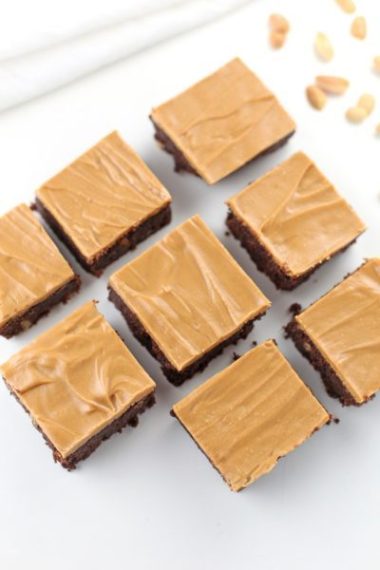 Chocolate Peanut Butter Brownies by Seasonally Creations