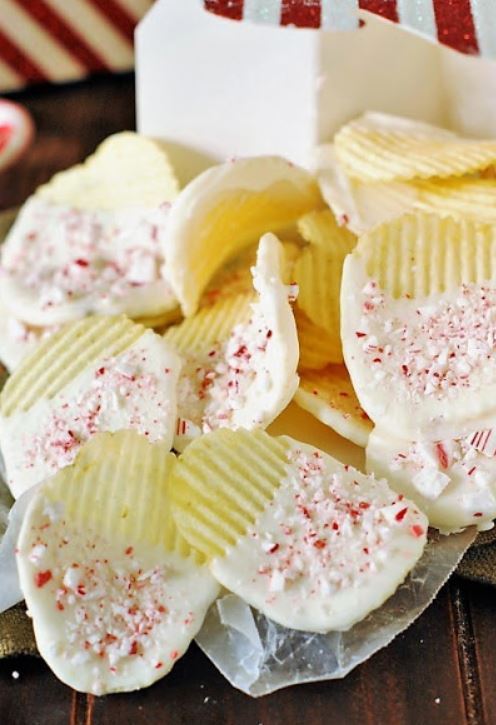 Chocolate Peppermint Potato Chips.