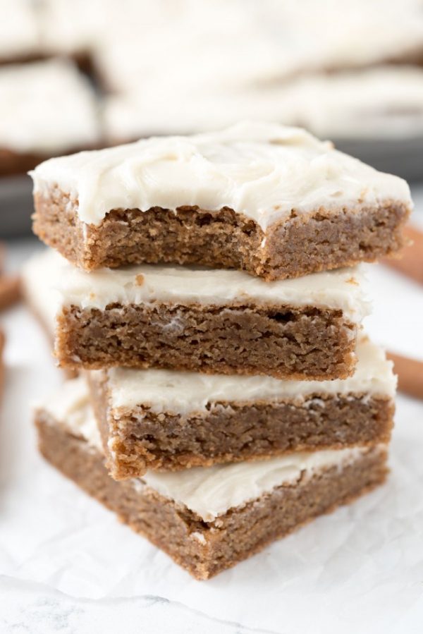Cinnamon Roll Blondies from CRAZY for CRUST