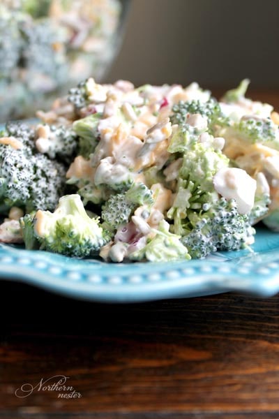 Creamy & Crunchy Broccoli Salad.