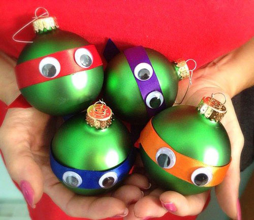 DIY Ninja Turtle Ornaments via Crafting Chicks