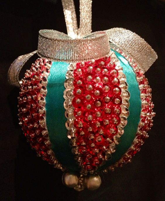 Handmade Christmas Ornament with Sequin.