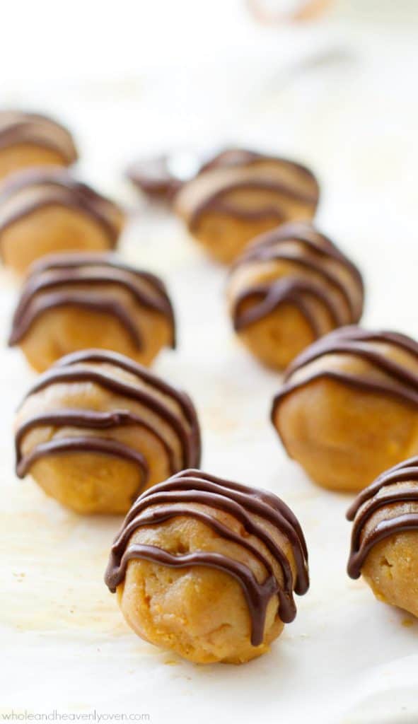 Healthy No Bake Peanut Butter Cup Truffles
