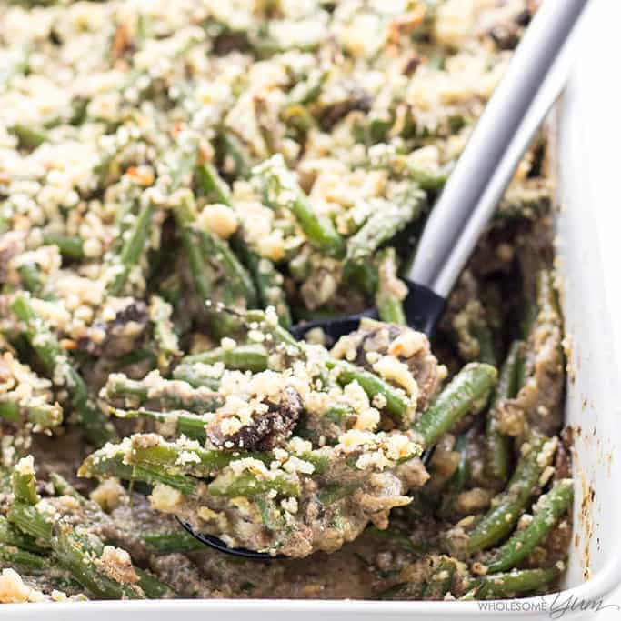 LOW-CARB GLUTEN-FREE GREEN BEAN CASSEROLE BY WHOLESOME YUM