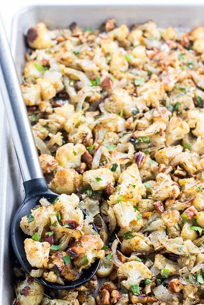 LOW-CARB PALEO CAULIFLOWER STUFFING BY WHOLESOME YUM